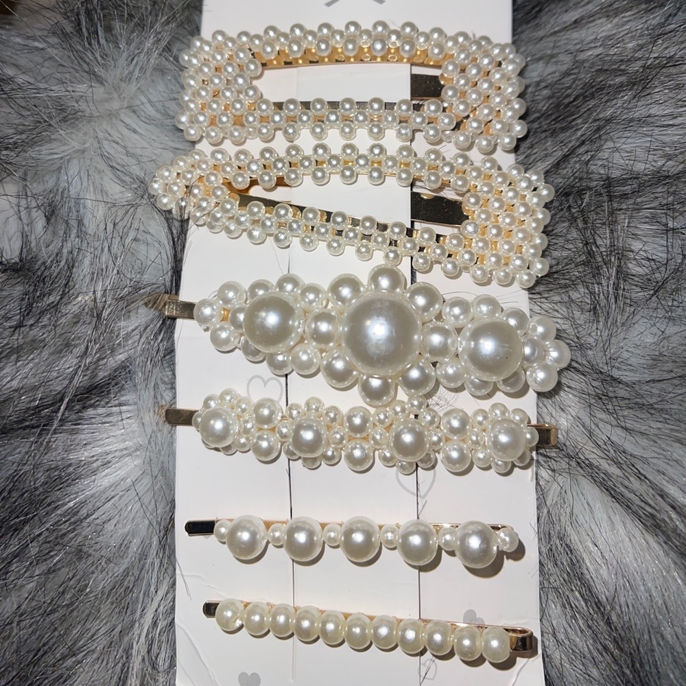 Pearl Hair Clips Set